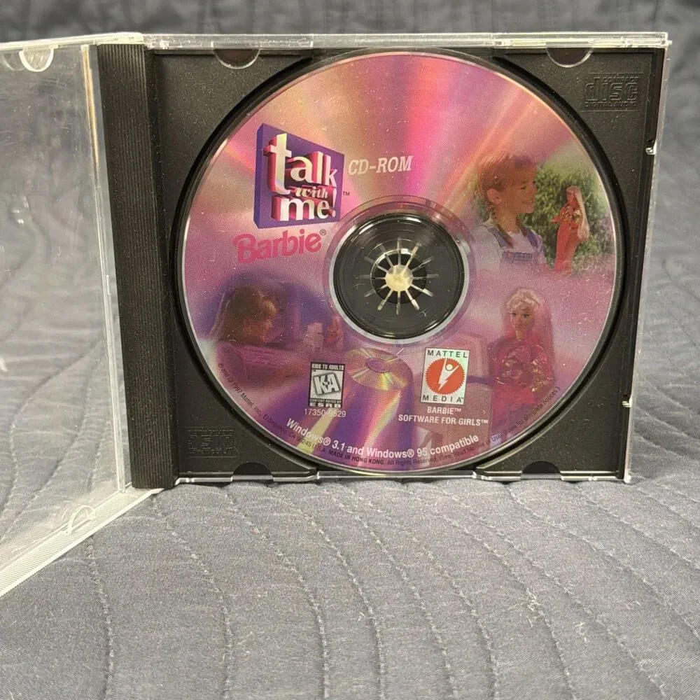 Vintage Barbie Talk With Me Interactive CD-ROM Mattel 17350 Complete Case